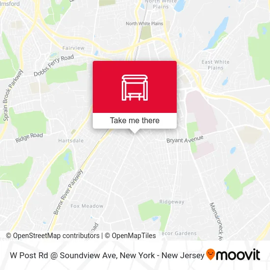 W Post Rd @ Soundview Ave map