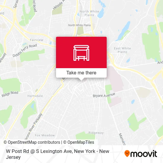 W Post Rd @ S Lexington Ave map