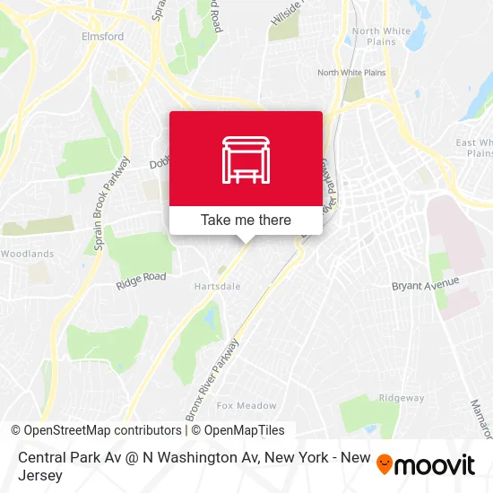 Central Park Av @ N Washington Av map