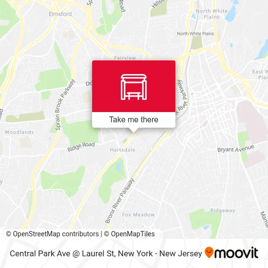 Central Park Ave @ Laurel St map