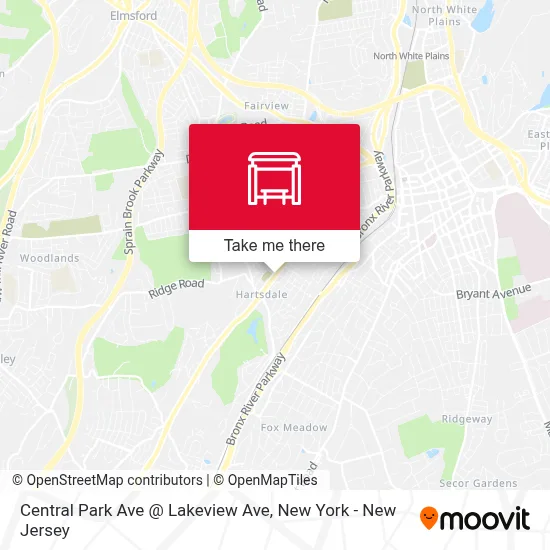 Central Park Ave @ Lakeview Ave map