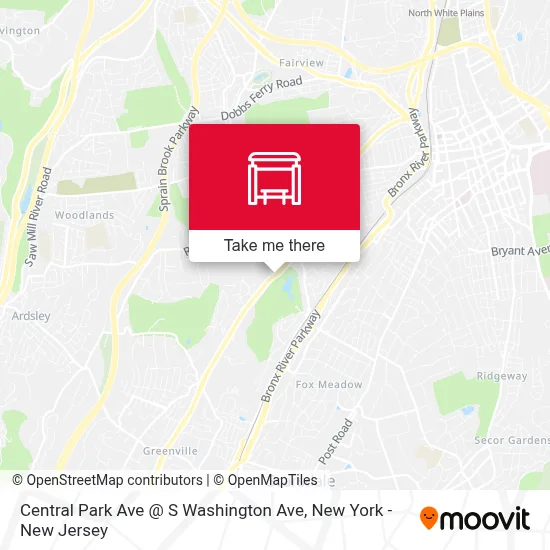 Central Park Ave @ S Washington Ave map