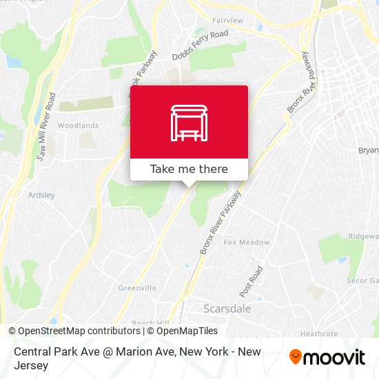 Mapa de Central Park Ave @ Marion Ave