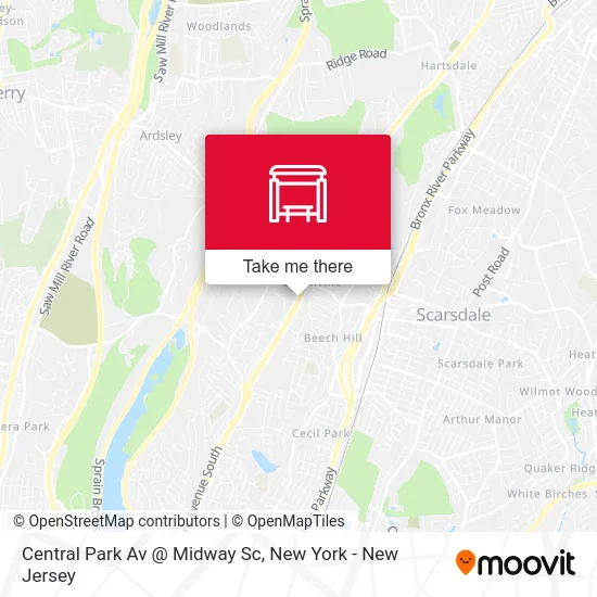 Central Park Av @ Midway Sc map