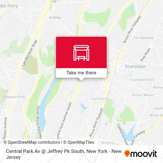 Central Park Av @ Jeffrey Pk South map