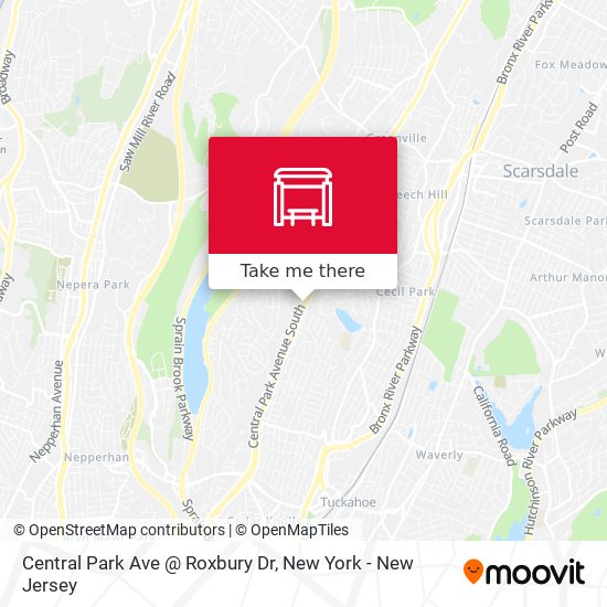 Central Park Ave @ Roxbury Dr map