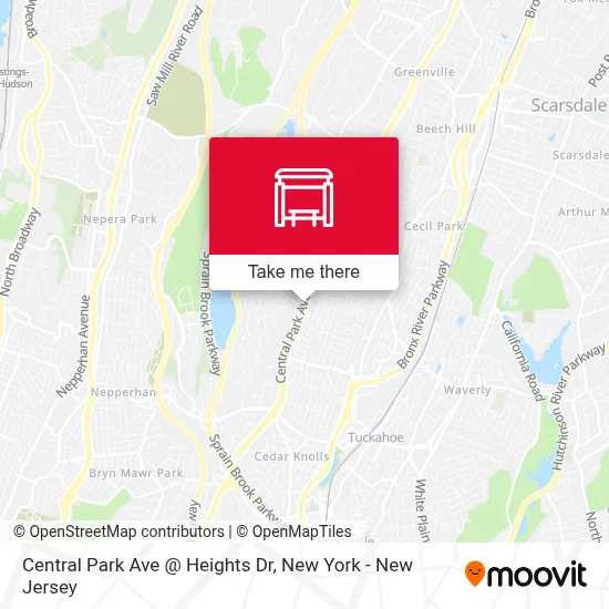 Central Park Ave @ Heights Dr map