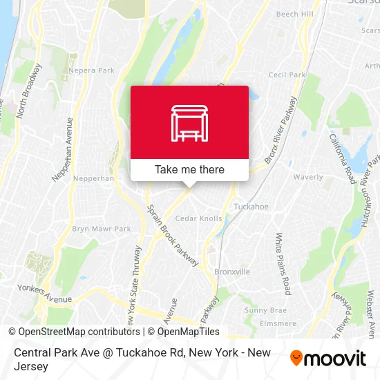 Central Park Ave @ Tuckahoe Rd map