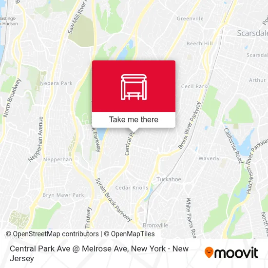 Central Park Ave @ Melrose Ave map