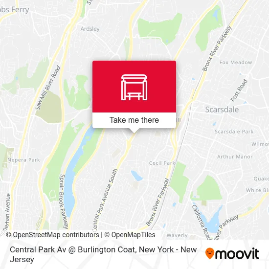 Central Park Av @ Burlington Coat map