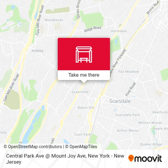 Central Park Ave @ Mount Joy Ave map