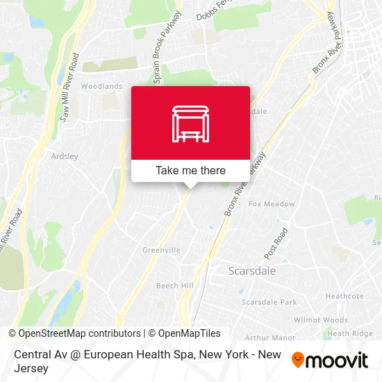 Central Av @ European Health Spa map