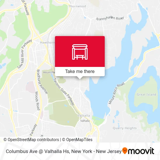 Columbus Ave @ Valhalla Hs map