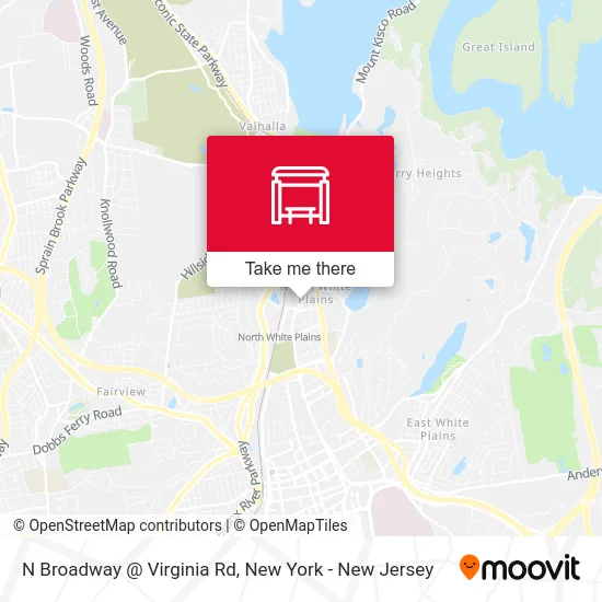 N Broadway @ Virginia Rd map