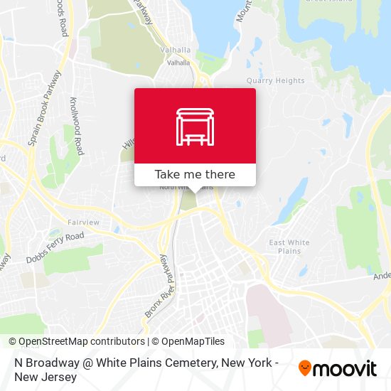 N Broadway @ White Plains Cemetery map