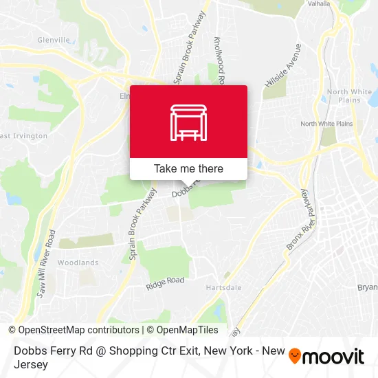 Dobbs Ferry Rd @ Shopping Ctr Exit map