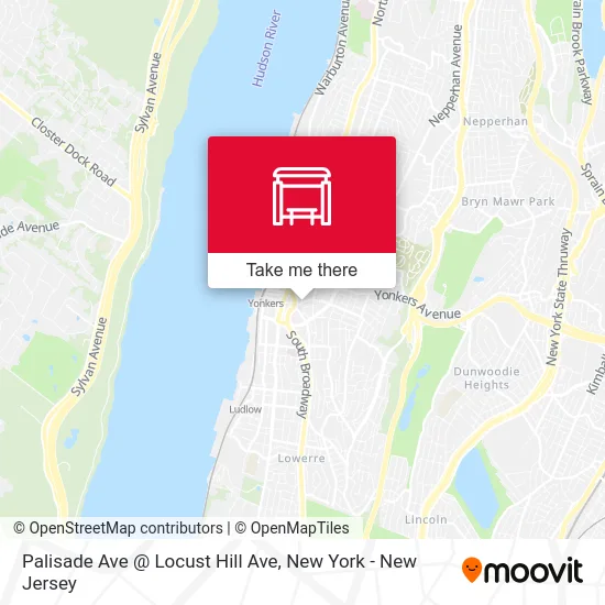 Palisade Ave @ Locust Hill Ave map