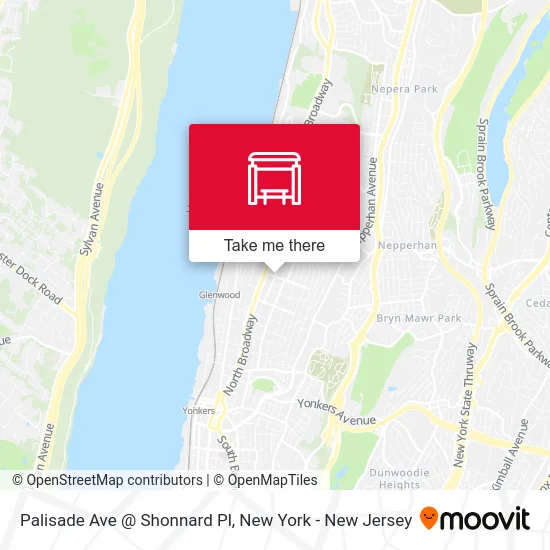 Palisade Ave @ Shonnard Pl map