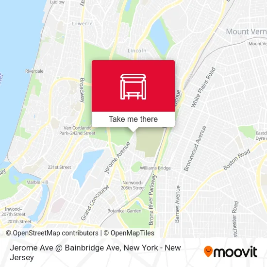 Mapa de Jerome Ave @ Bainbridge Ave