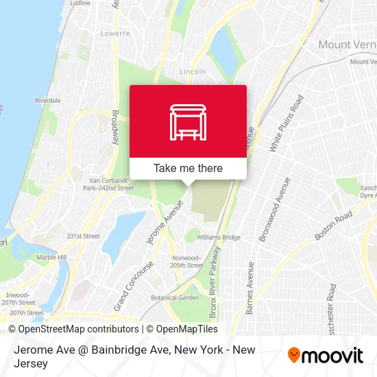 Mapa de Jerome Ave @ Bainbridge Ave