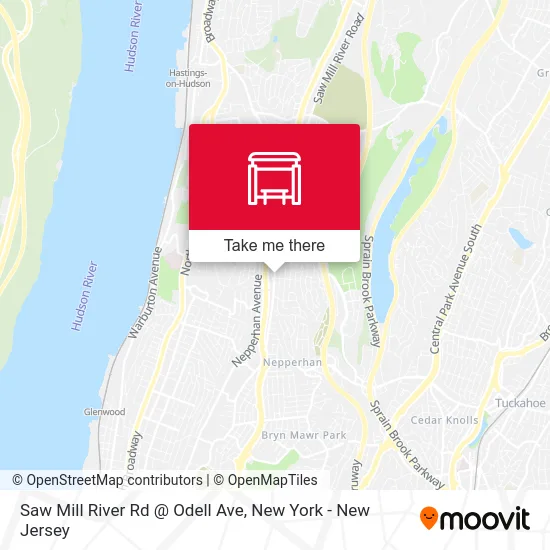 Saw Mill River Rd @ Odell Ave map