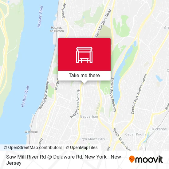 Saw Mill River Rd @ Delaware Rd map
