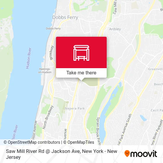 Saw Mill River Rd @ Jackson Ave map