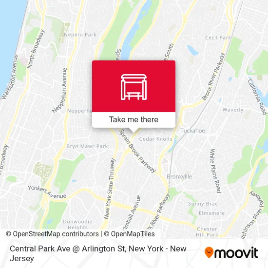 Central Park Ave @ Arlington St map