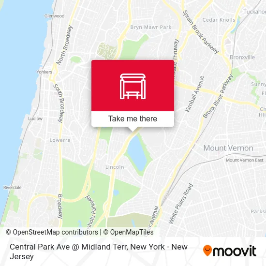 Central Park Ave @ Midland Terr map