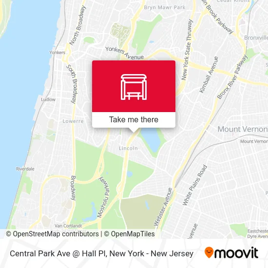 Central Park Ave @ Hall Pl map