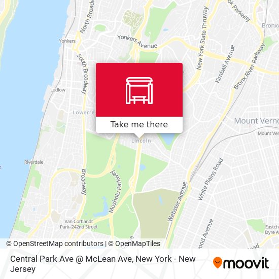 Central Park Ave @ McLean Ave map