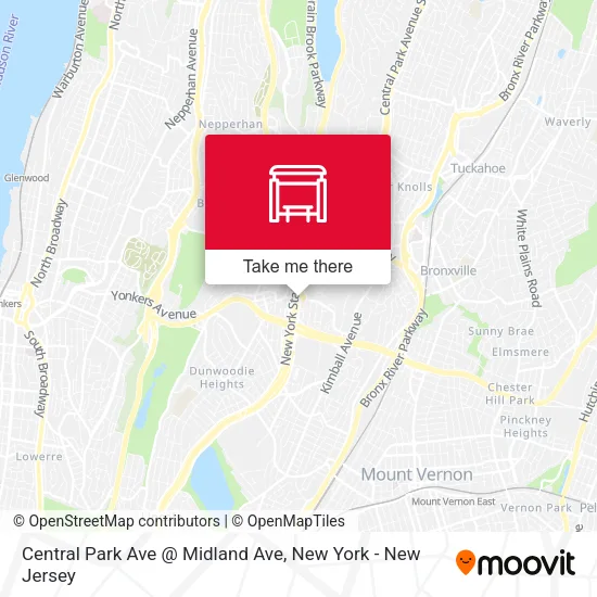 Central Park Ave @ Midland Ave map