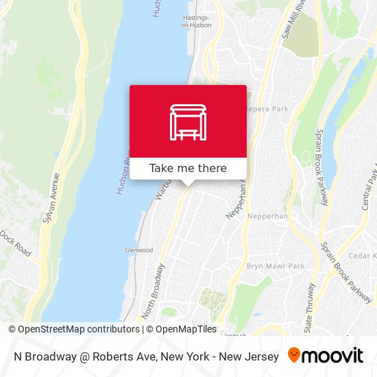 N Broadway @ Roberts Ave map