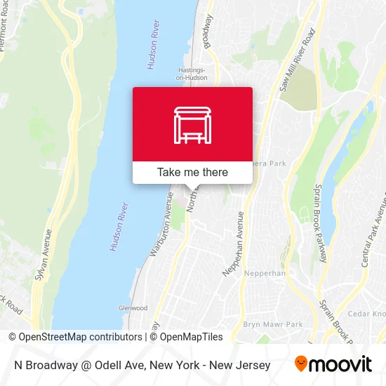 N Broadway @ Odell Ave map