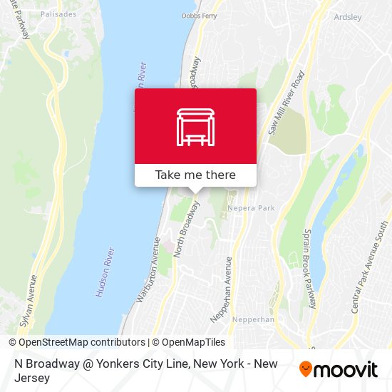 Mapa de N Broadway @ Yonkers City Line