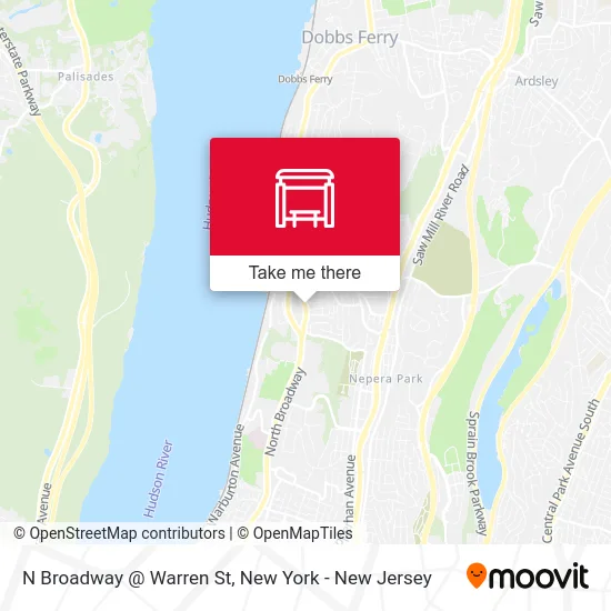 N Broadway @ Warren St map