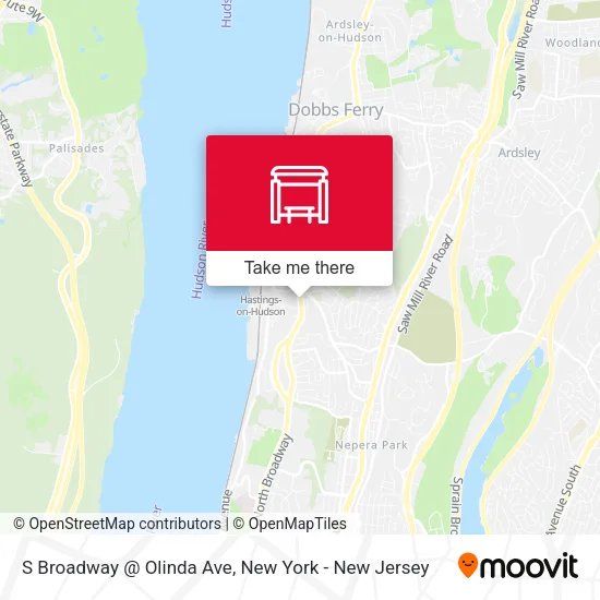 S Broadway @ Olinda Ave map