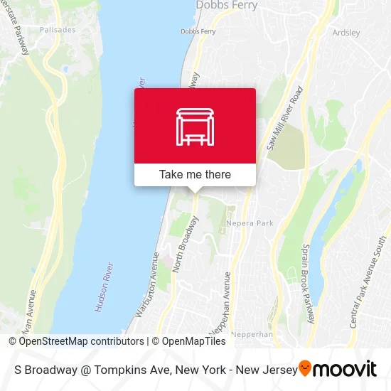 S Broadway @ Tompkins Ave map