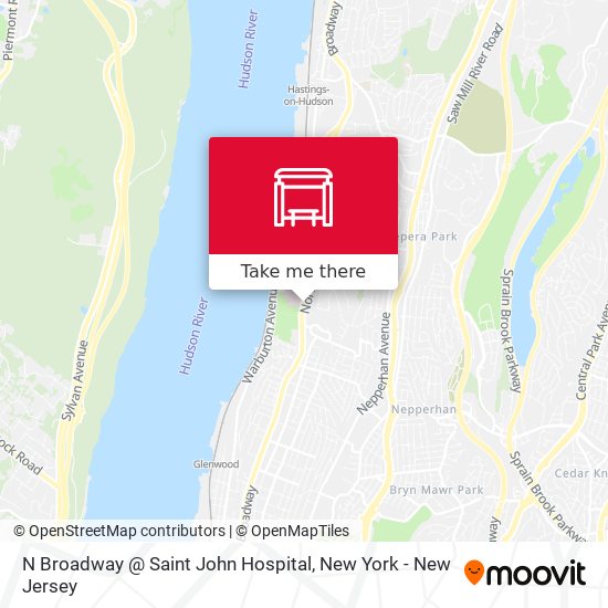 N Broadway @ Saint John Hospital map