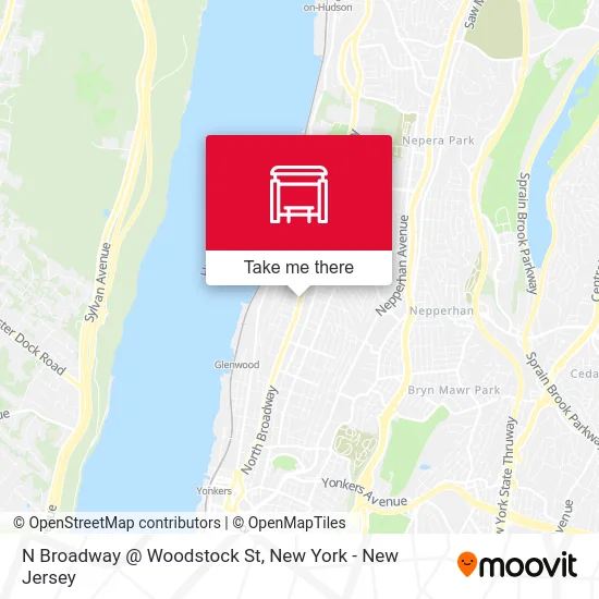 N Broadway @ Woodstock St map