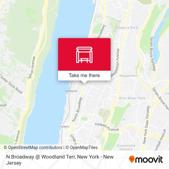 N Broadway @ Woodland Terr map