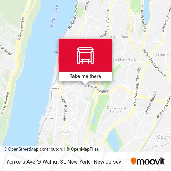Mapa de Yonkers Ave @ Walnut St