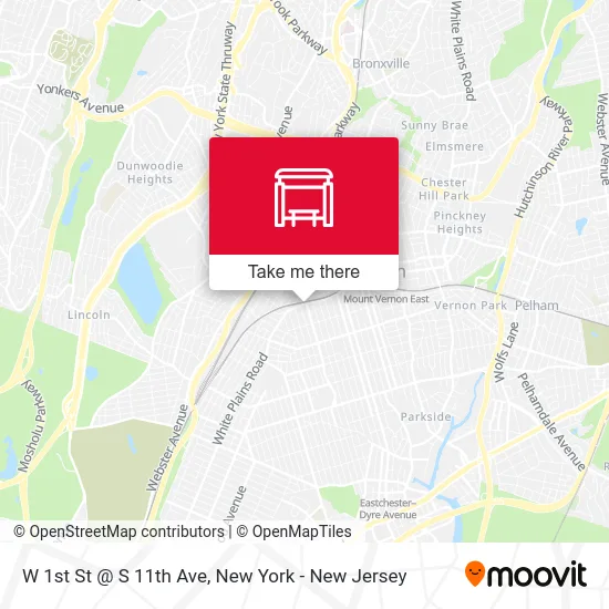 W 1st St @ S 11th Ave map