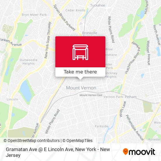 Mapa de Gramatan Ave @ E Lincoln Ave