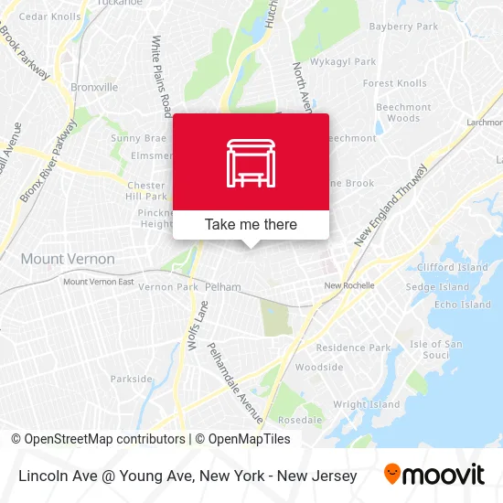 Lincoln Ave @ Young Ave map