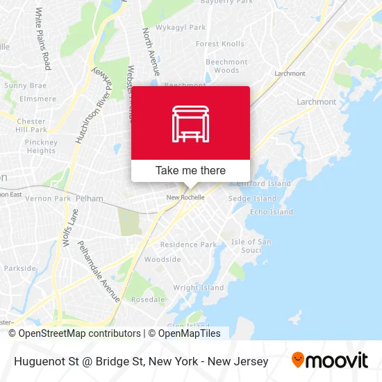 Huguenot St @ Bridge St map