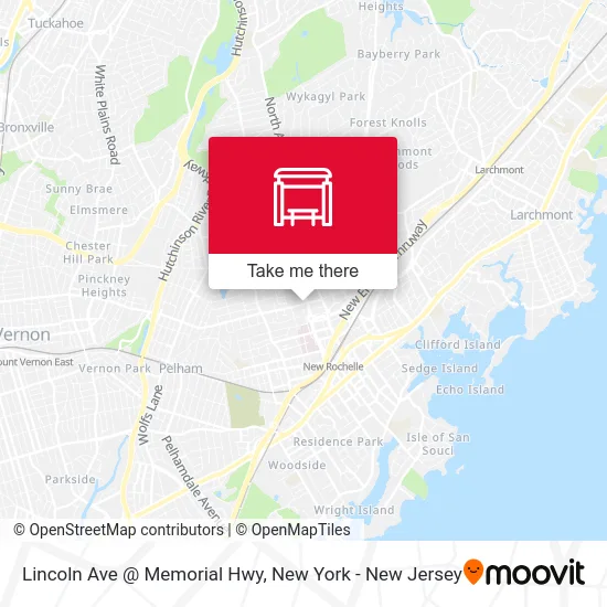 Lincoln Ave @ Memorial Hwy map