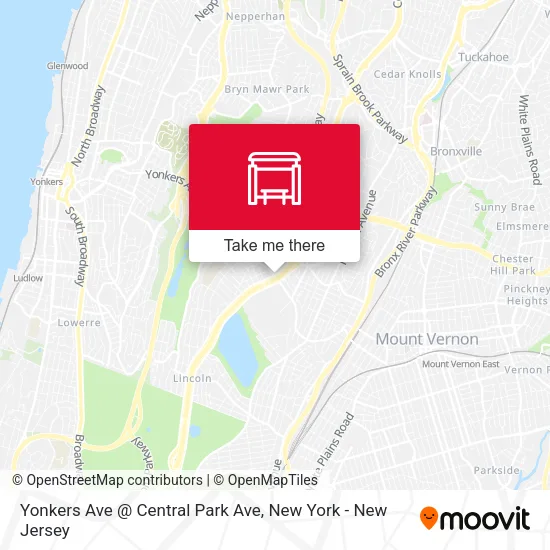 Mapa de Yonkers Ave @ Central Park Ave