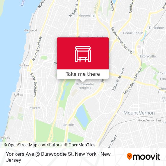 Mapa de Yonkers Ave @ Dunwoodie St