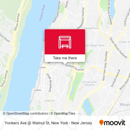 Mapa de Yonkers Ave @ Walnut St